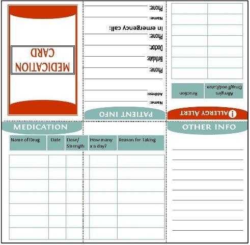 Free Printable Medication Wallet Card Vrogue co