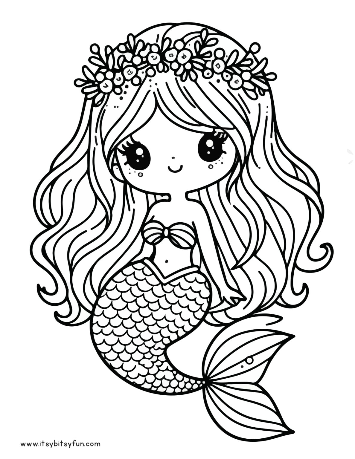 printable mermaid pictures for kids