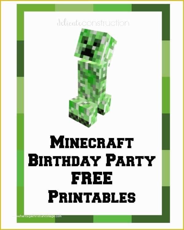 free minecraft birthday party invitations templates