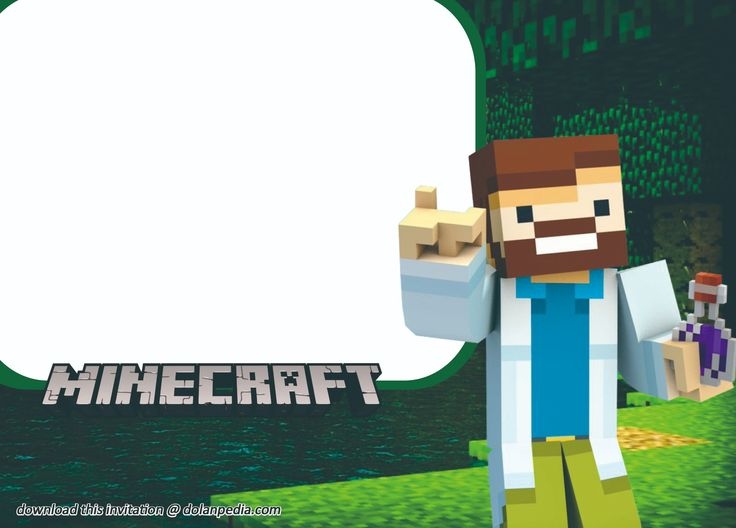Free Printable Minecraft Invitation Template Dolanpedia