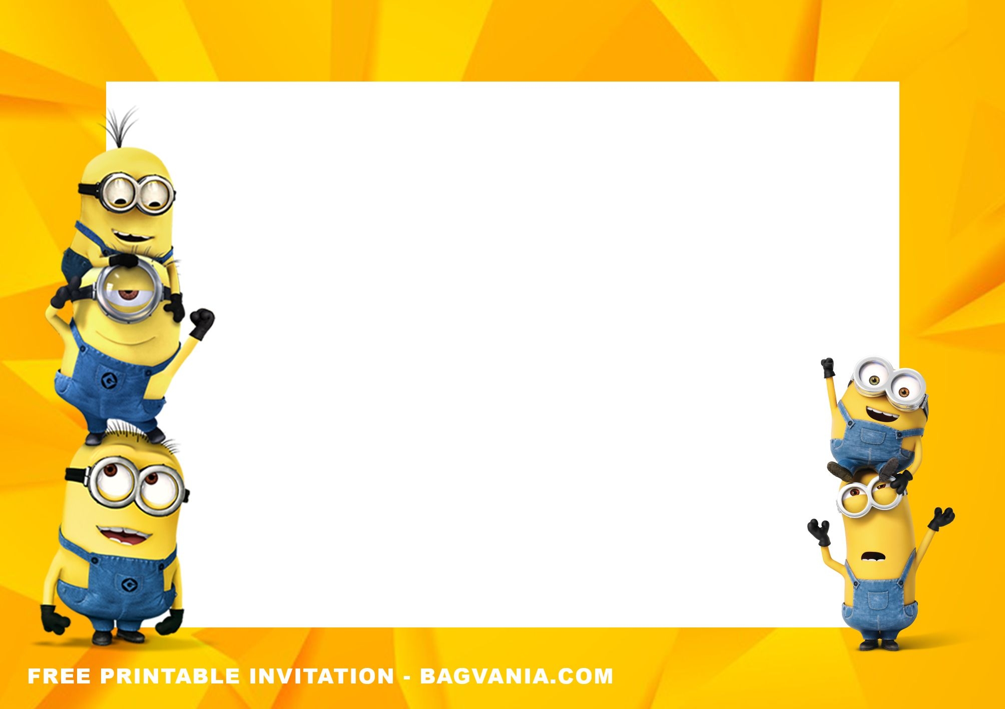 Free Printable Minion Invitation Template Free Printable Templates 