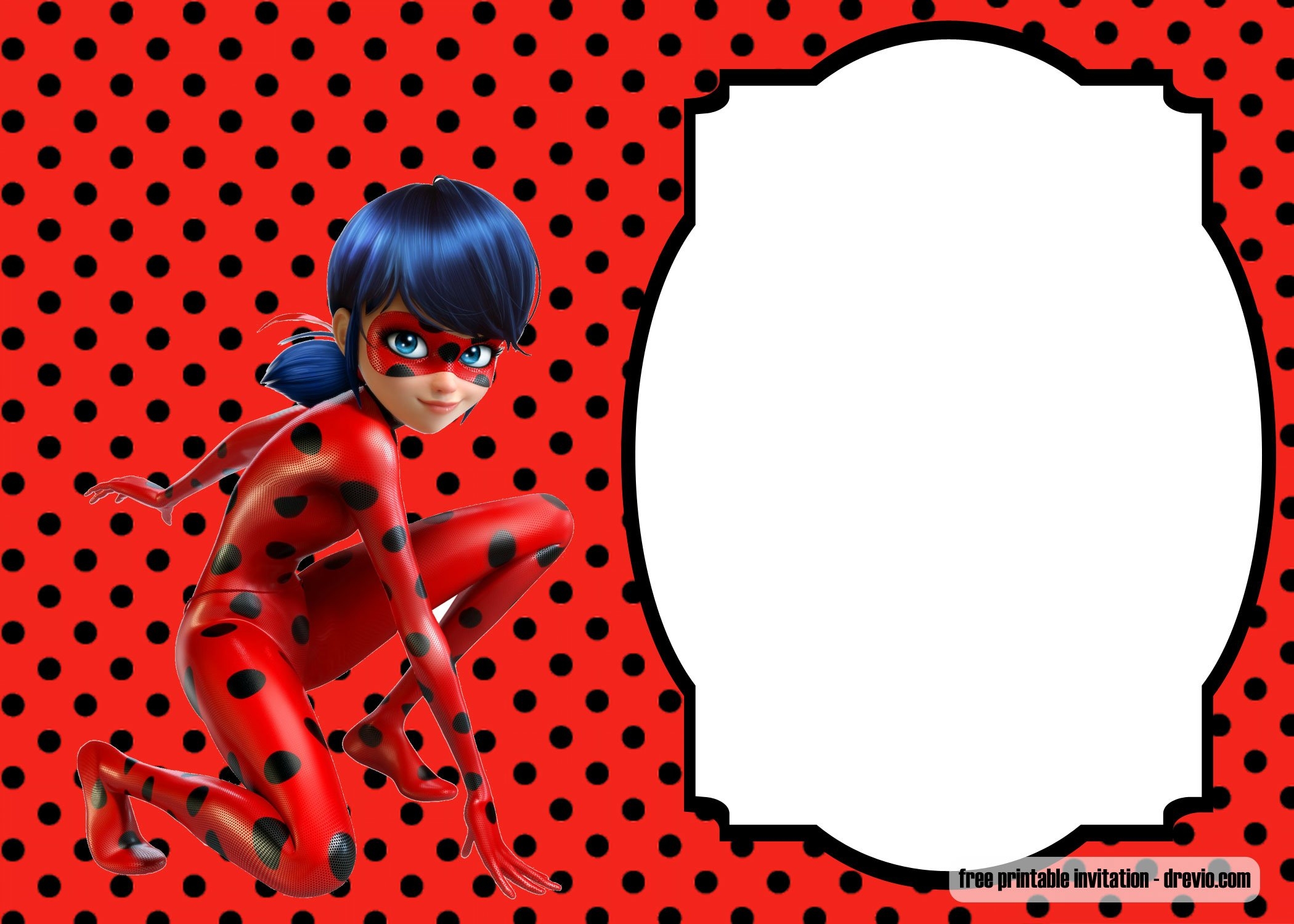 Free Printable Miraculous Ladybug Invitation Template Free Printable 