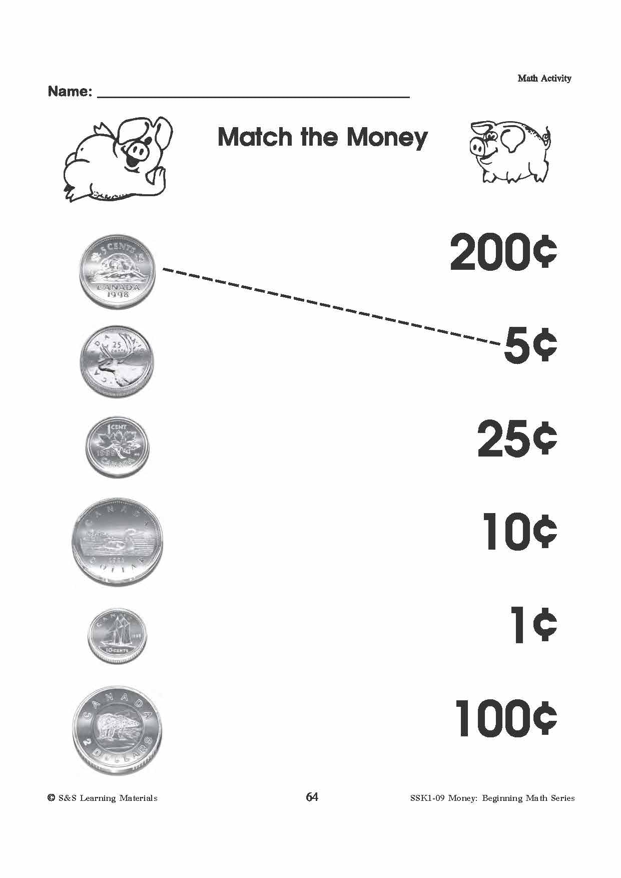 currency worksheets kindergarten