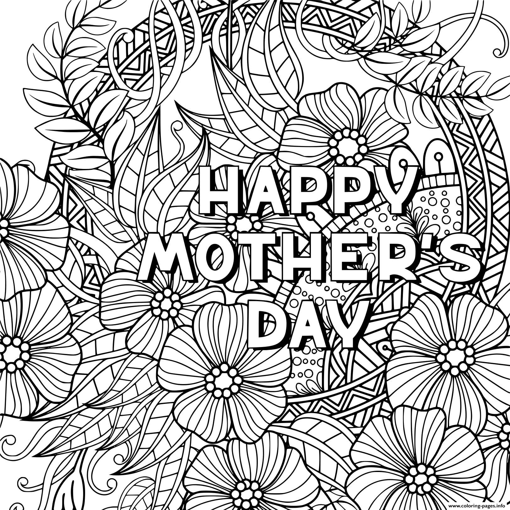 printable mothers day cards coloring