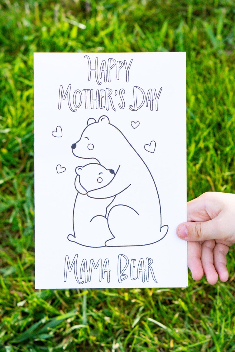 printable mothers day card from cat
