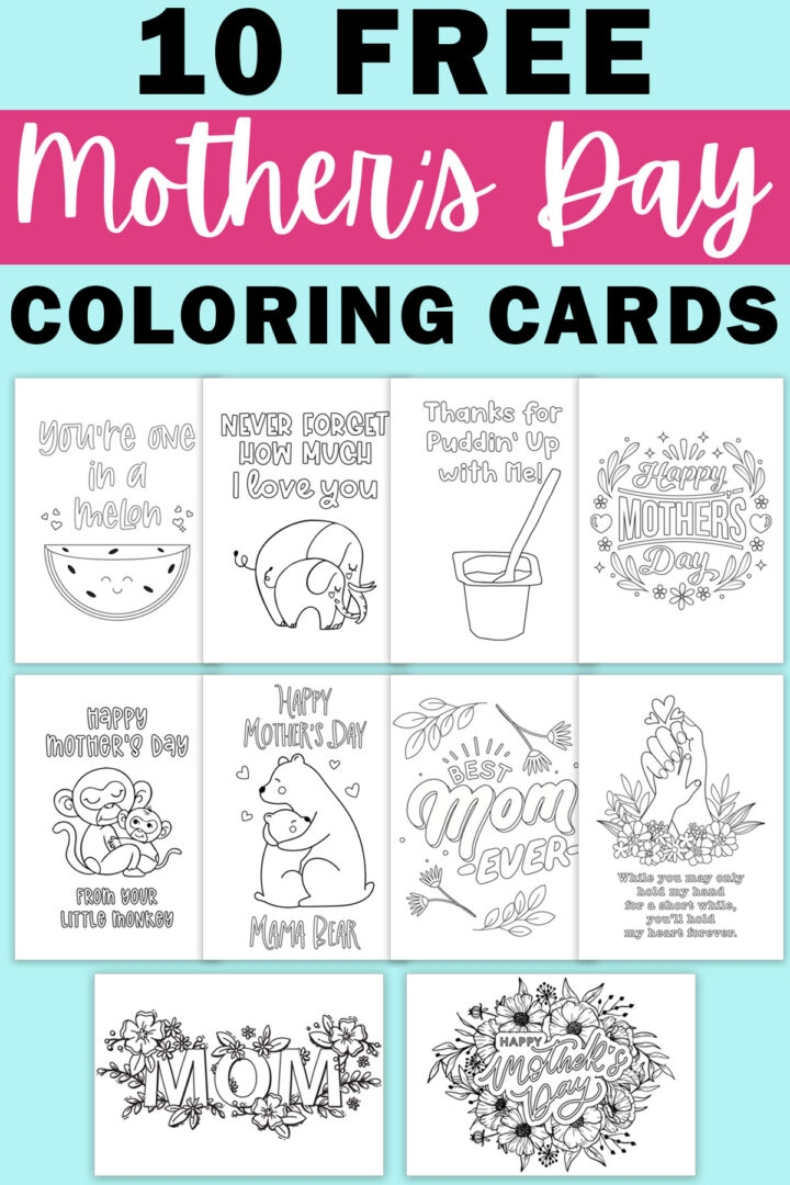 Free Printable Mothers Day Cards to Color Pinterest 2 Mom Envy