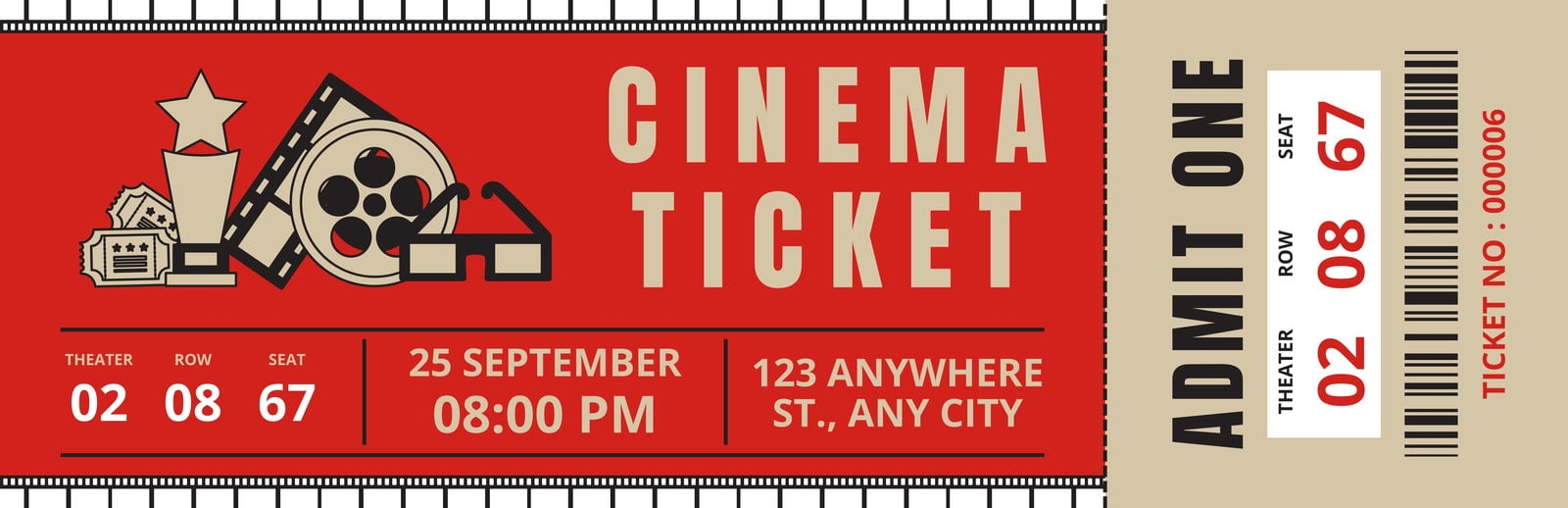 free movie ticket templates printable