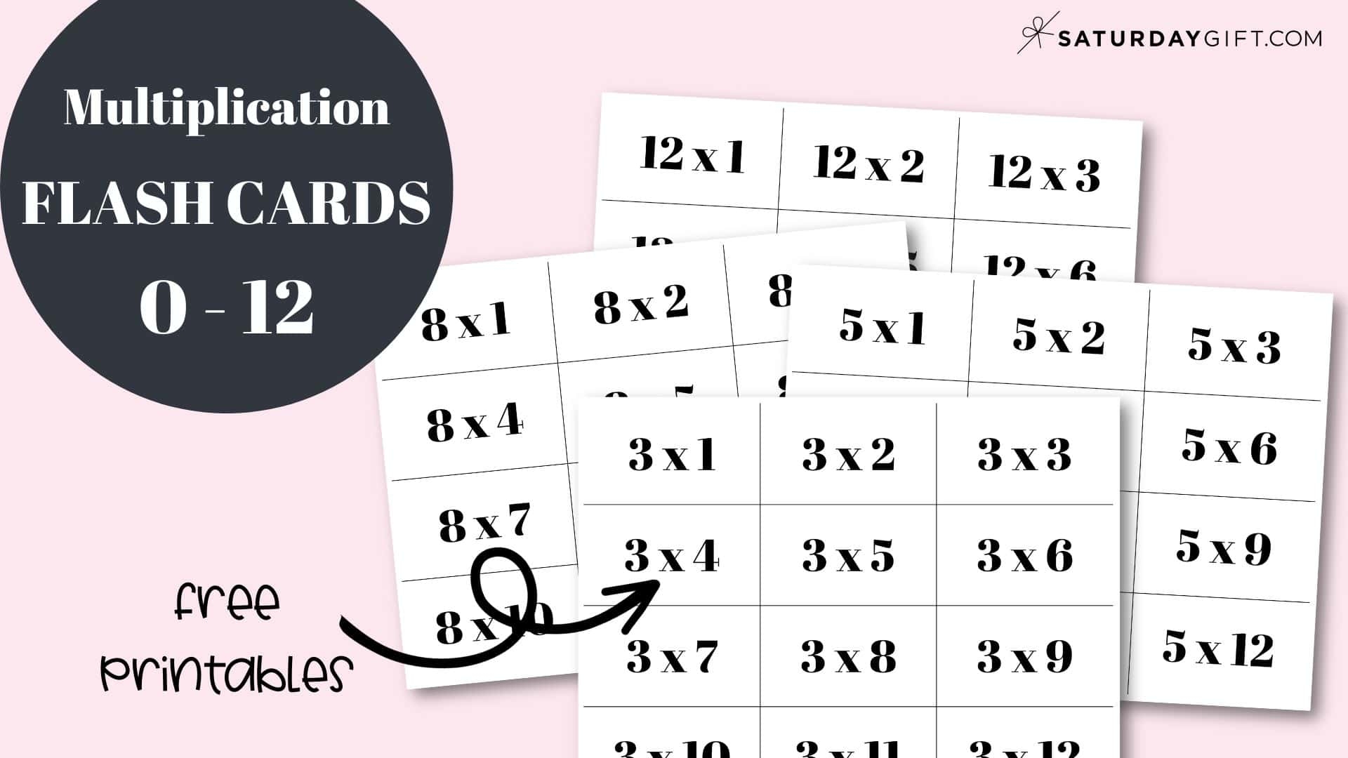 printable multiplication flash cards free