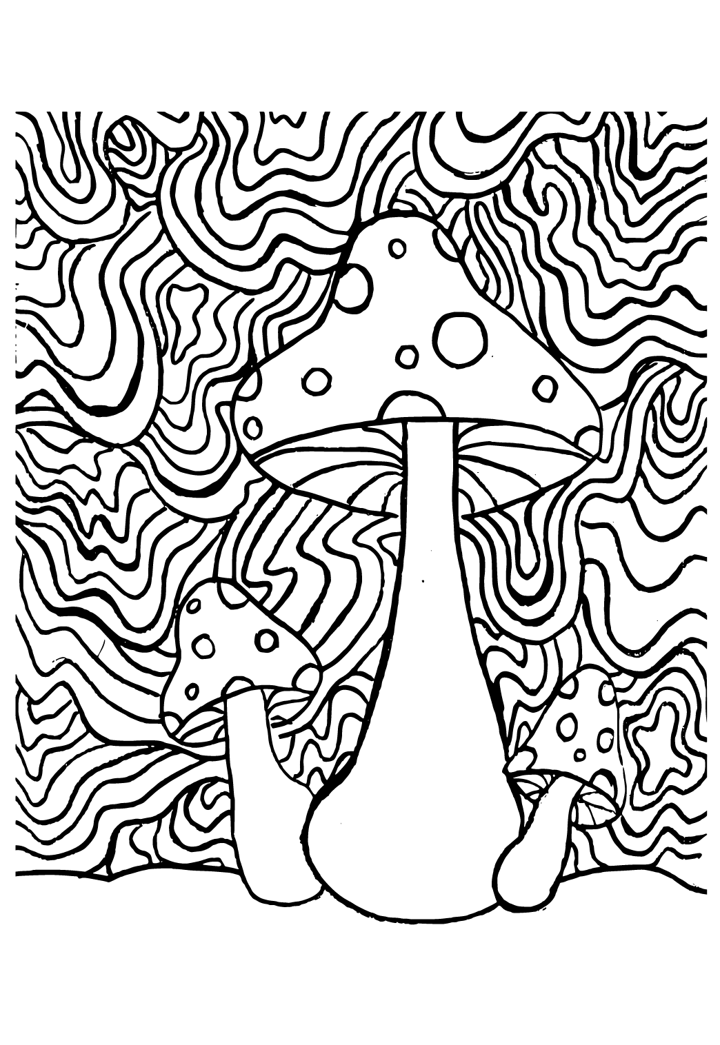 free printable mushroom coloring pages