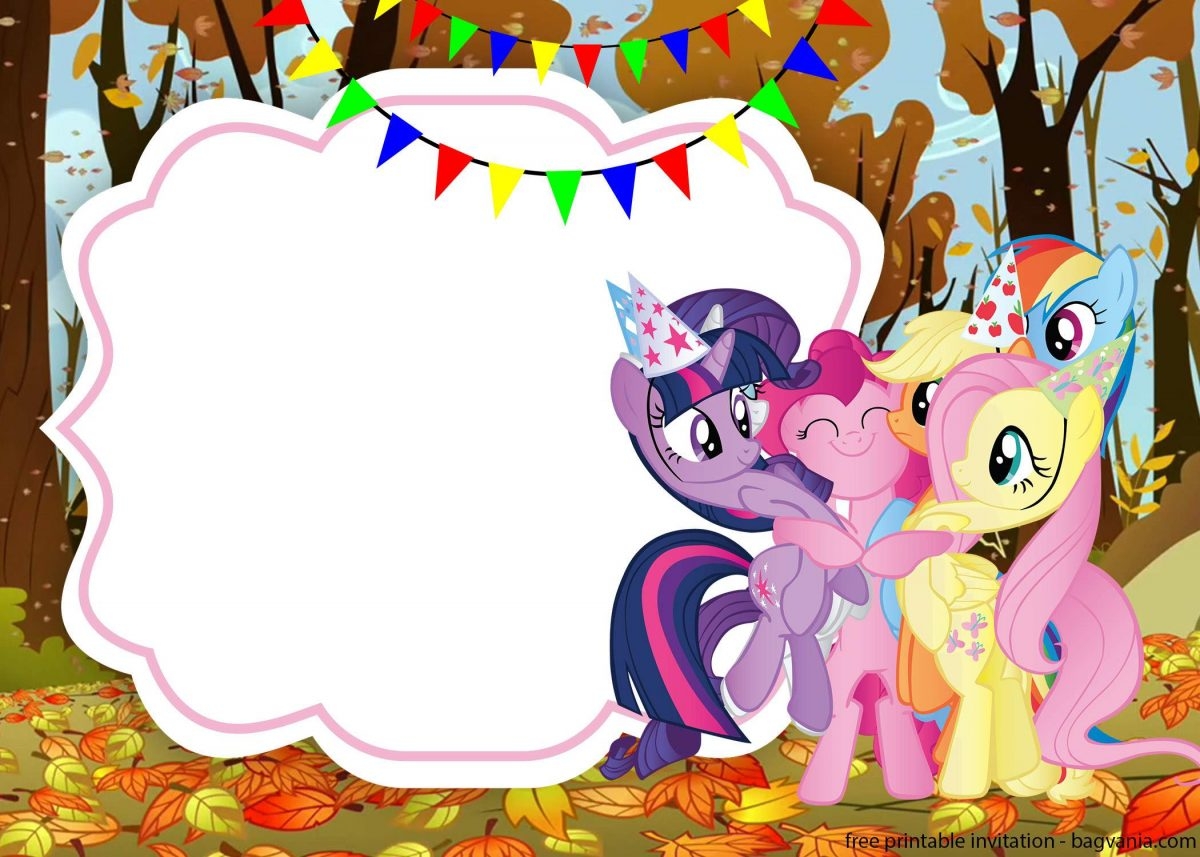 Free Printable My Little Pony Invitation Template FREE Printable