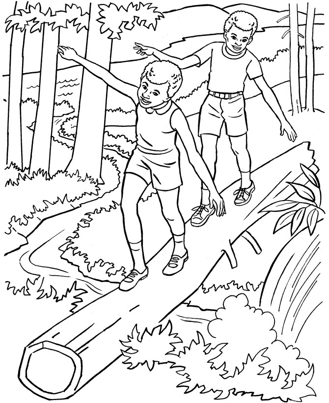 Nature Coloring Book Pages