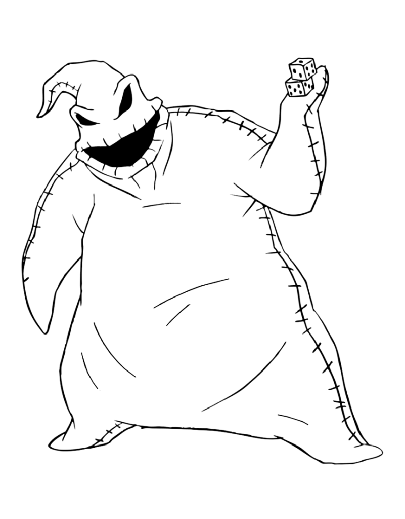 nightmare before christmas free coloring pages