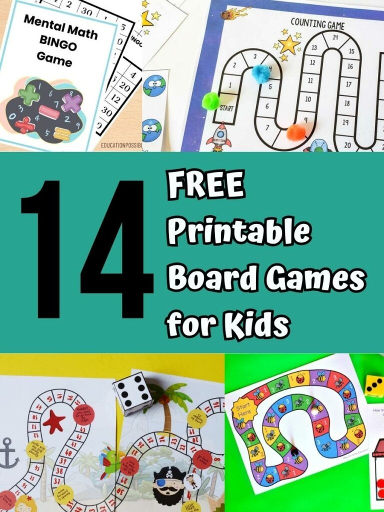 Free Printable Number Board Games For Preschoolers Download Free