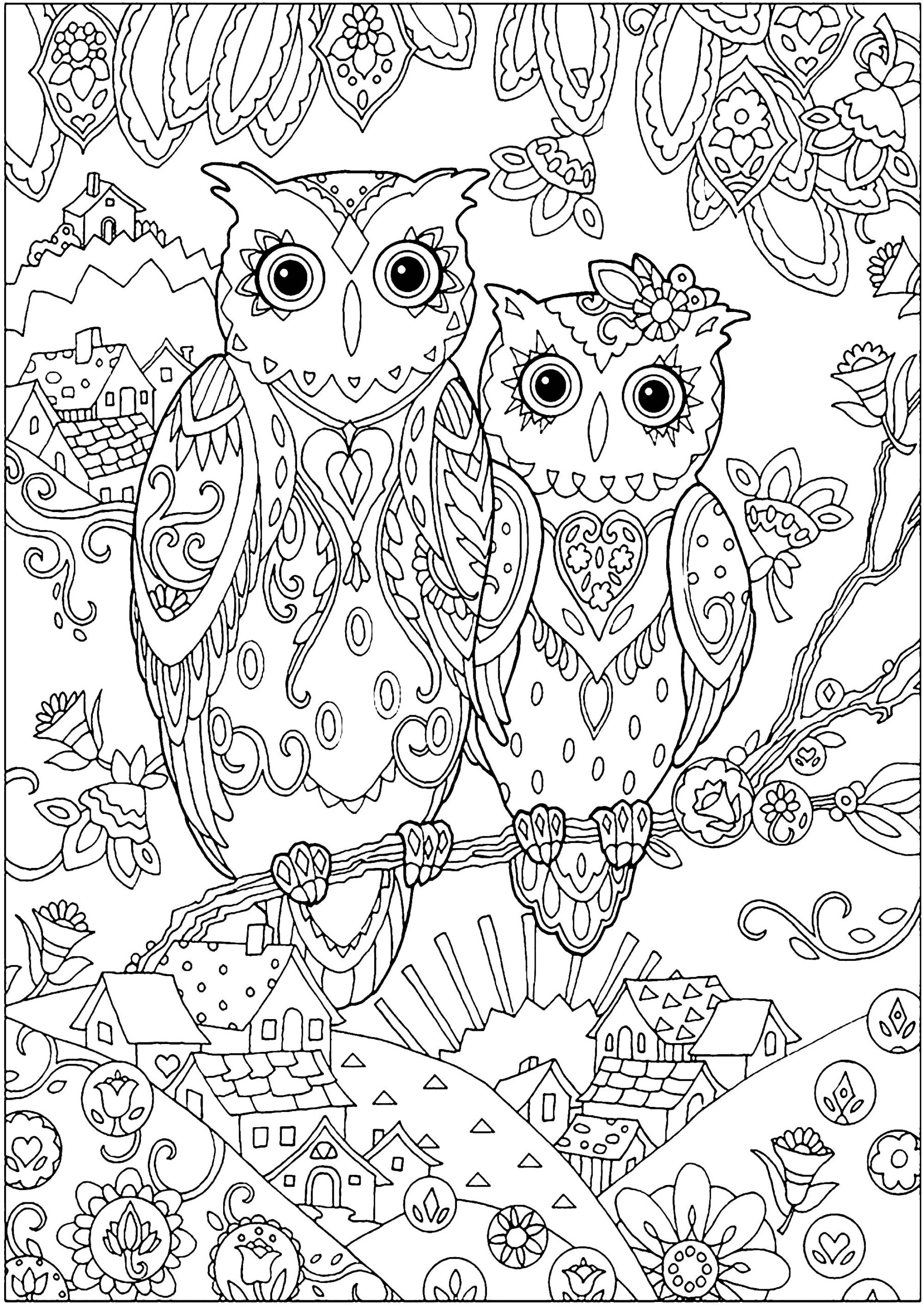 free printable owl coloring pages