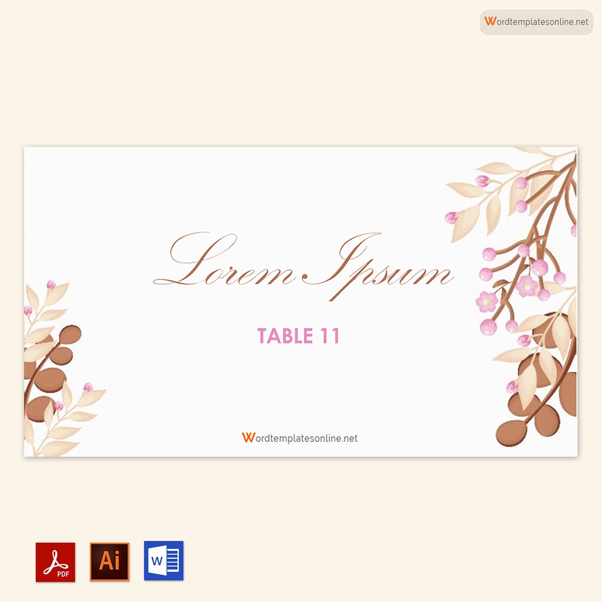 printable place card templates