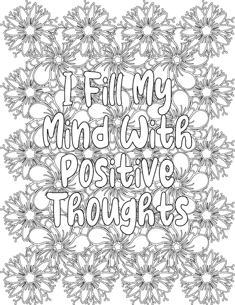 Free Printable Positive Affirmation Coloring Pages PDF