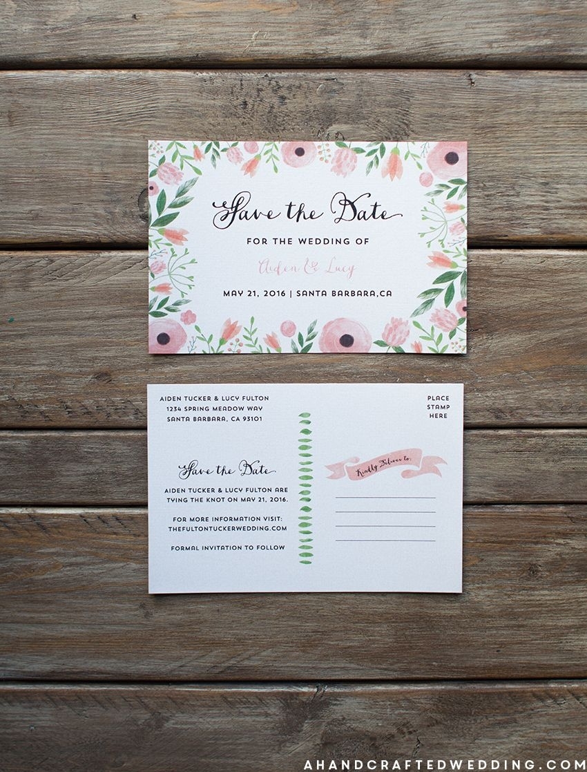 free printable postcard invitations template