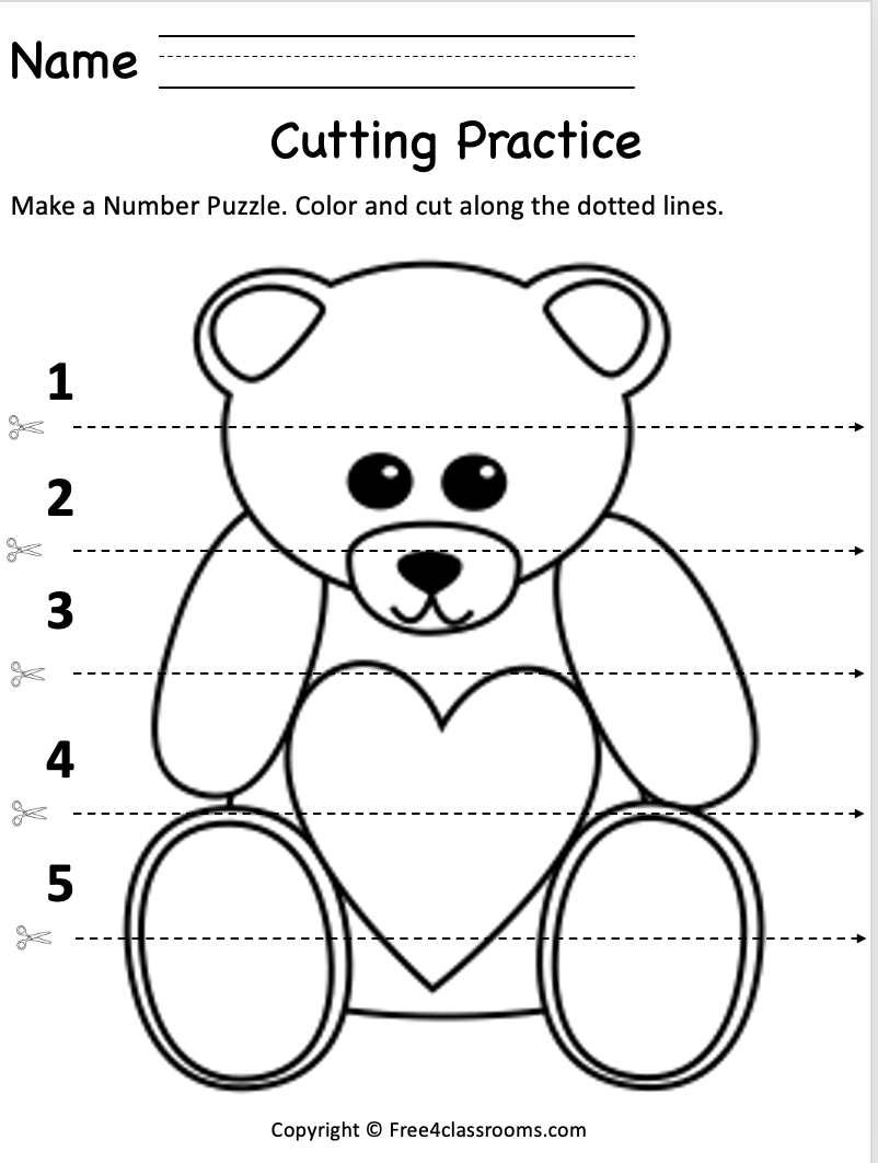 free cutting worksheets