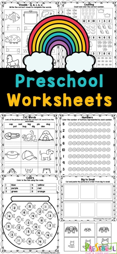 FREE Printable Preschool Worksheets Pdf Worksheets Library