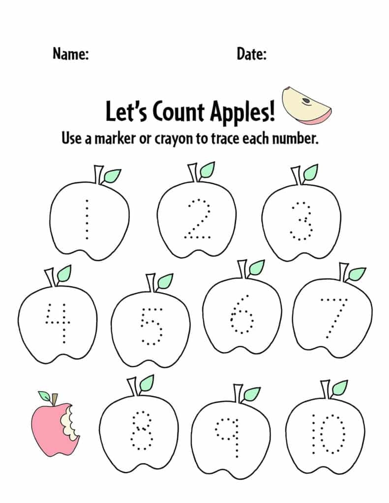 prek worksheets printables