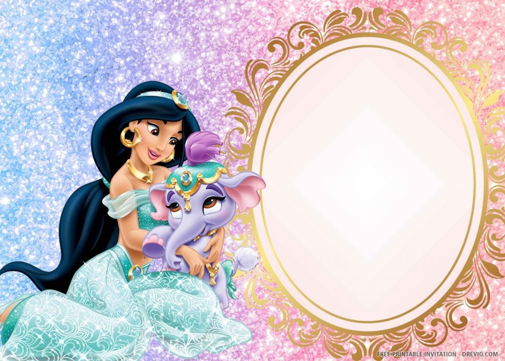 Free Printable Princess Jasmine Invitation Template Printable Templates