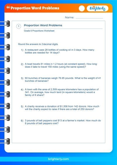 Free Printable Proportion Word Problems Worksheets PDFs Worksheets