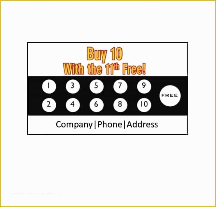 printable punch card template free