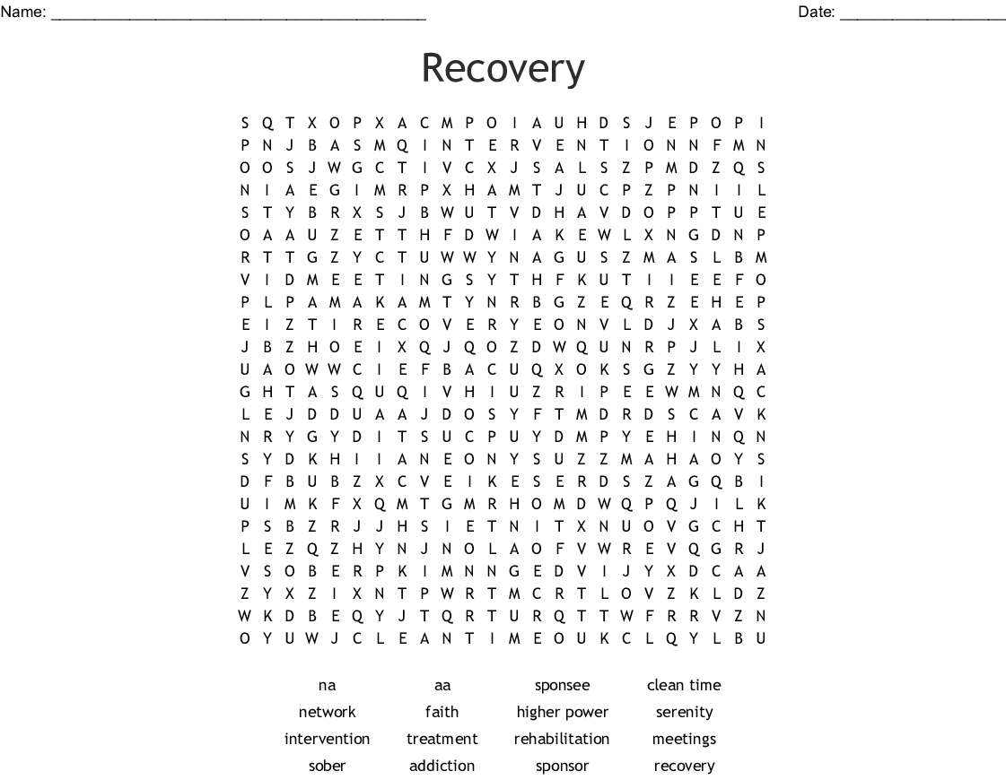 free printable recovery games for adults