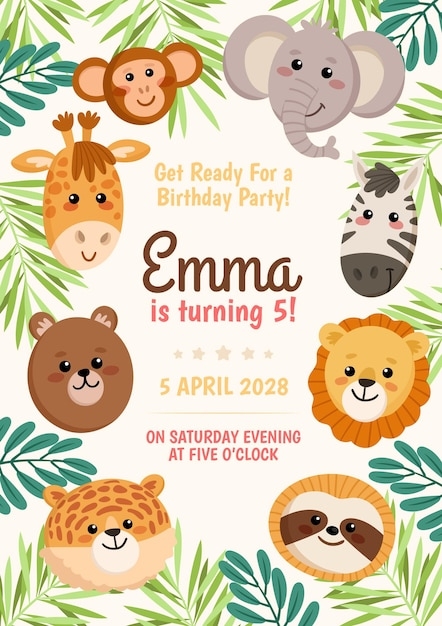 Free Printable Safari Birthday Invitation Templates For S Infoupdate