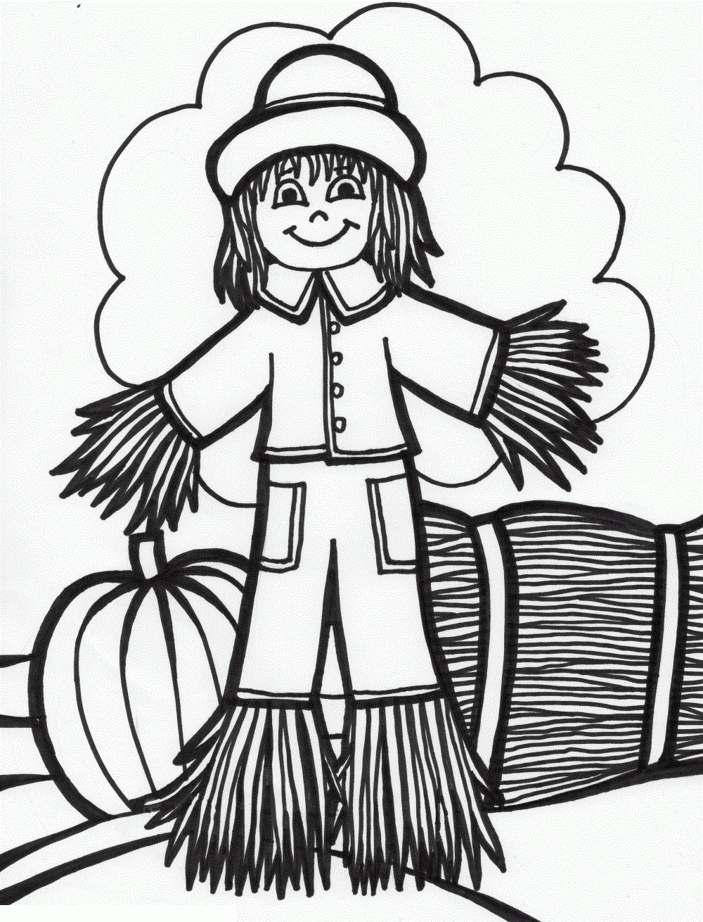 Scarecrow Coloring Pages