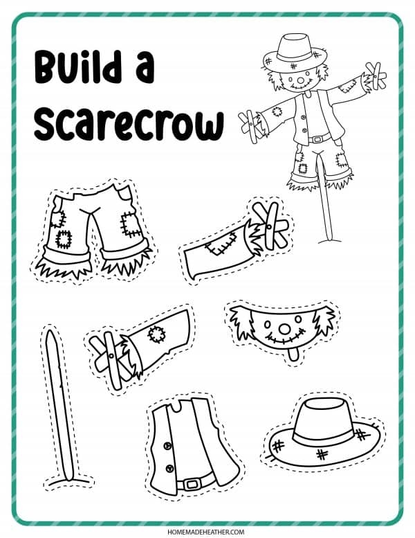 Free Printable Scarecrow Coloring Pages Homemade Heather