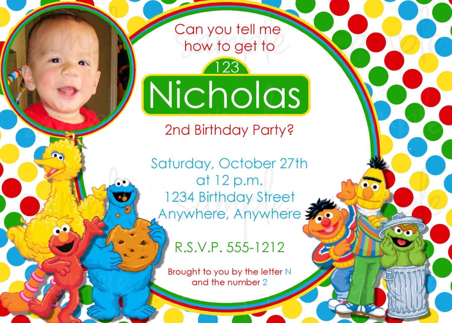 Free Printable Sesame Street Birthday Invitations FREE Invitation 