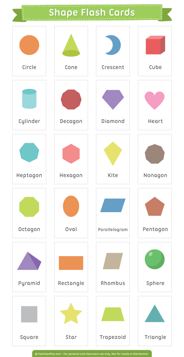 printable shape cards for preschool