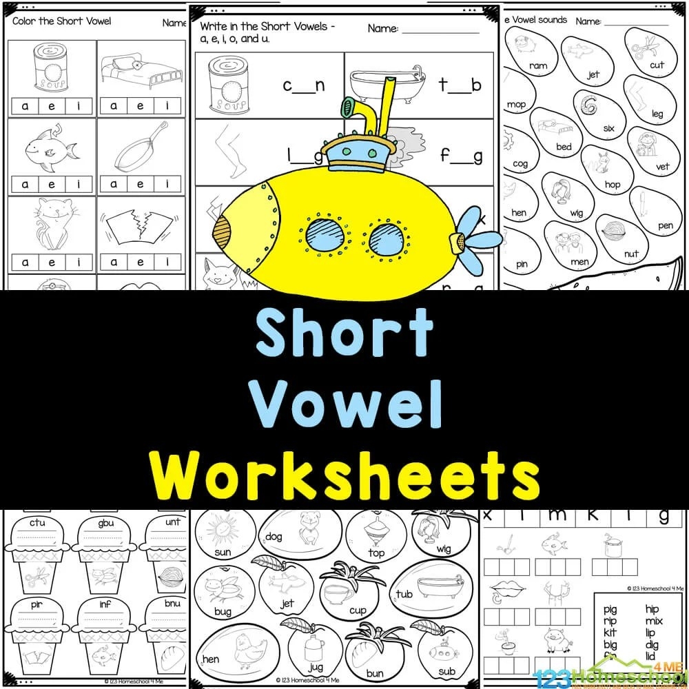 Free Printable Short Vowel Picture Cards Printable Word Searches