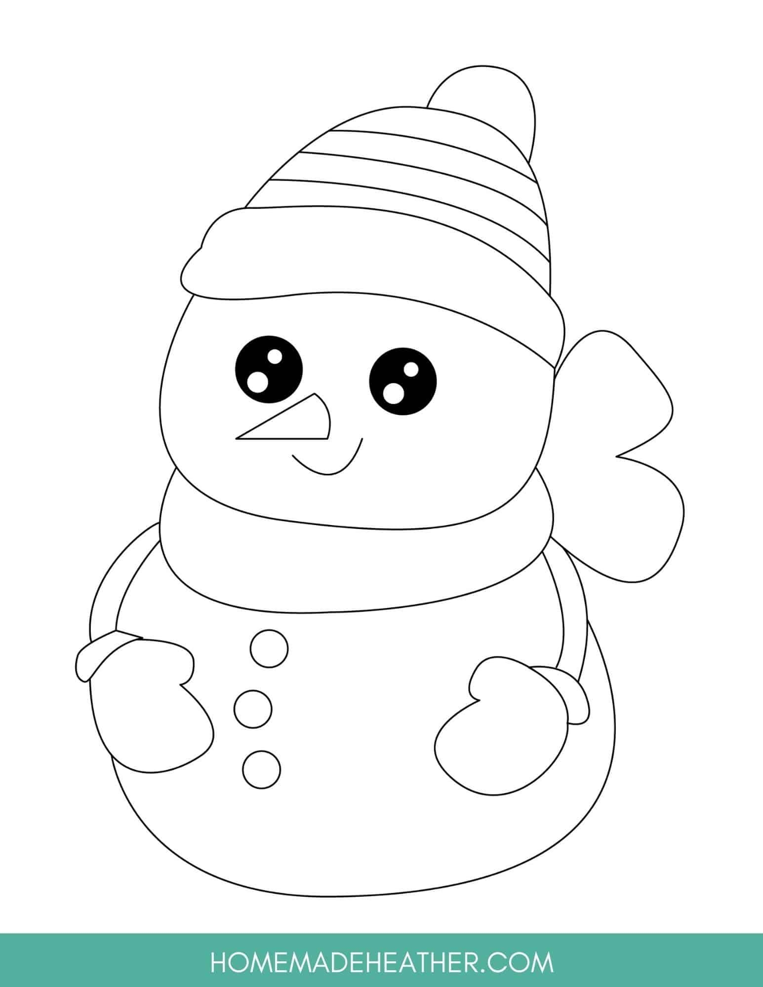 free printable snowman coloring pages