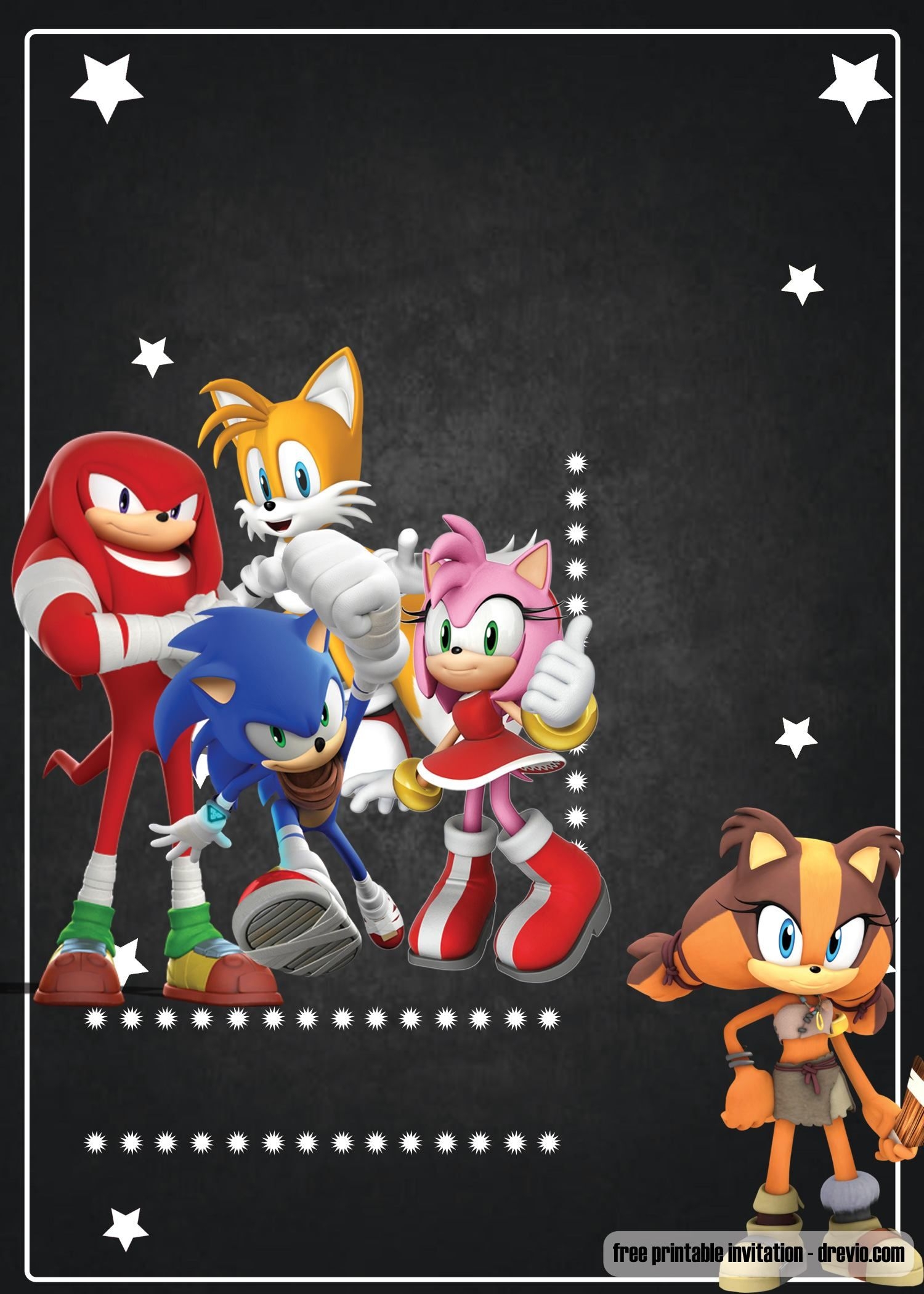 Free Printable Sonic The Hedgehog Invitation Template Artofit