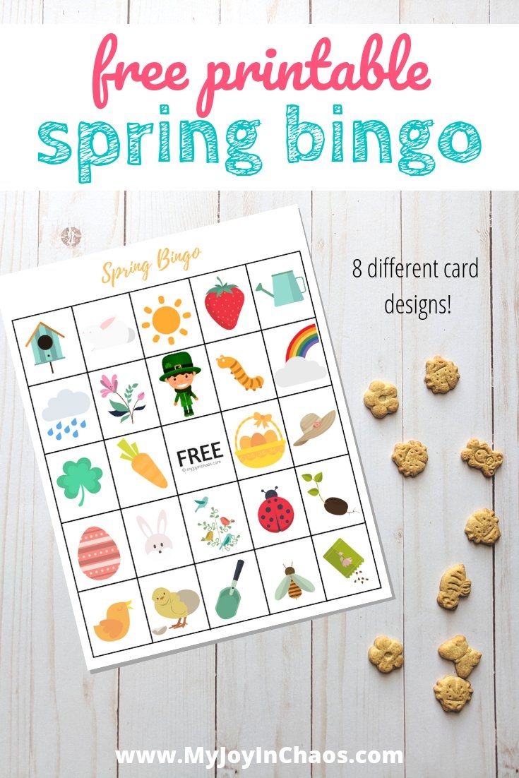 printable spring bingo cards