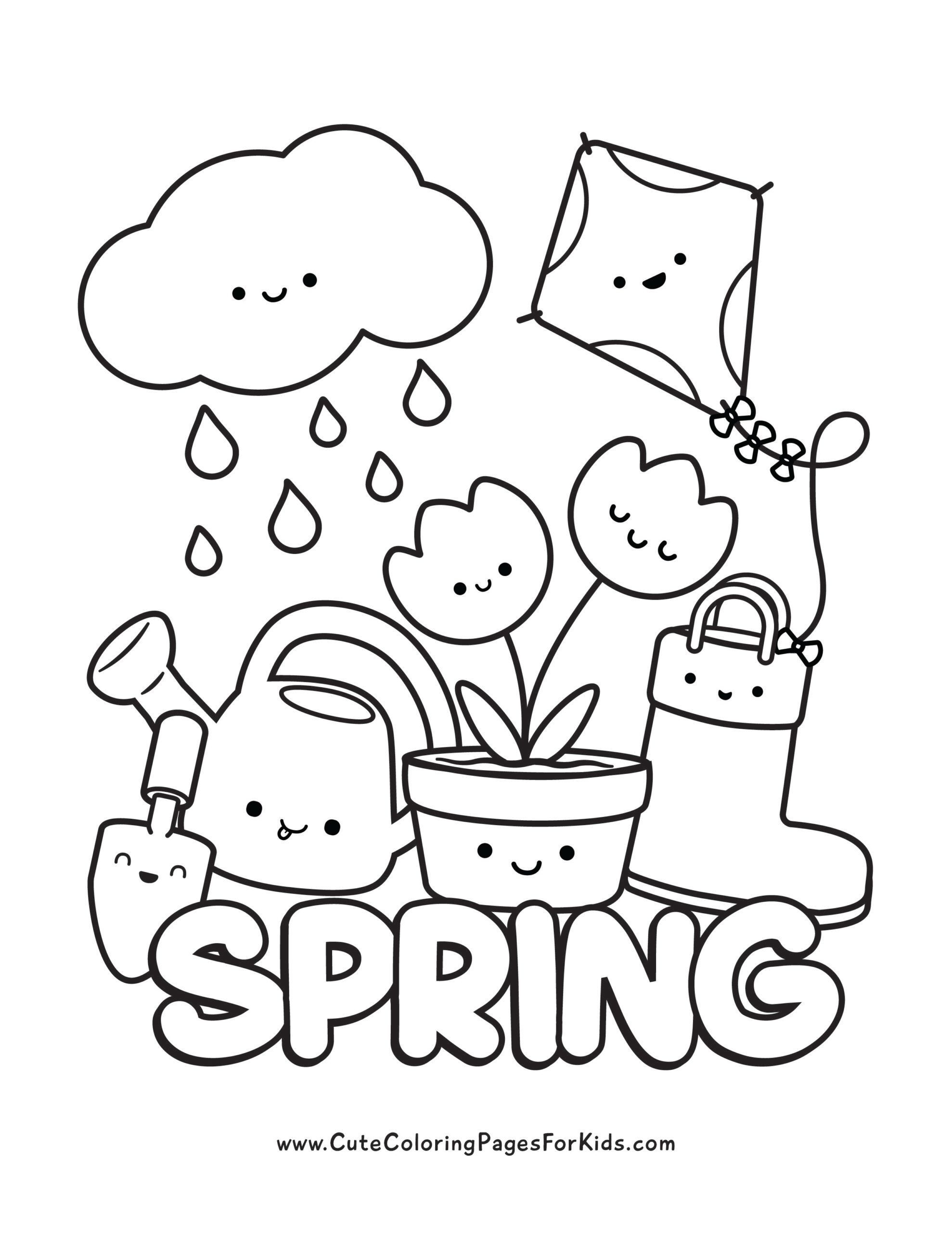 free printable spring pictures for kids