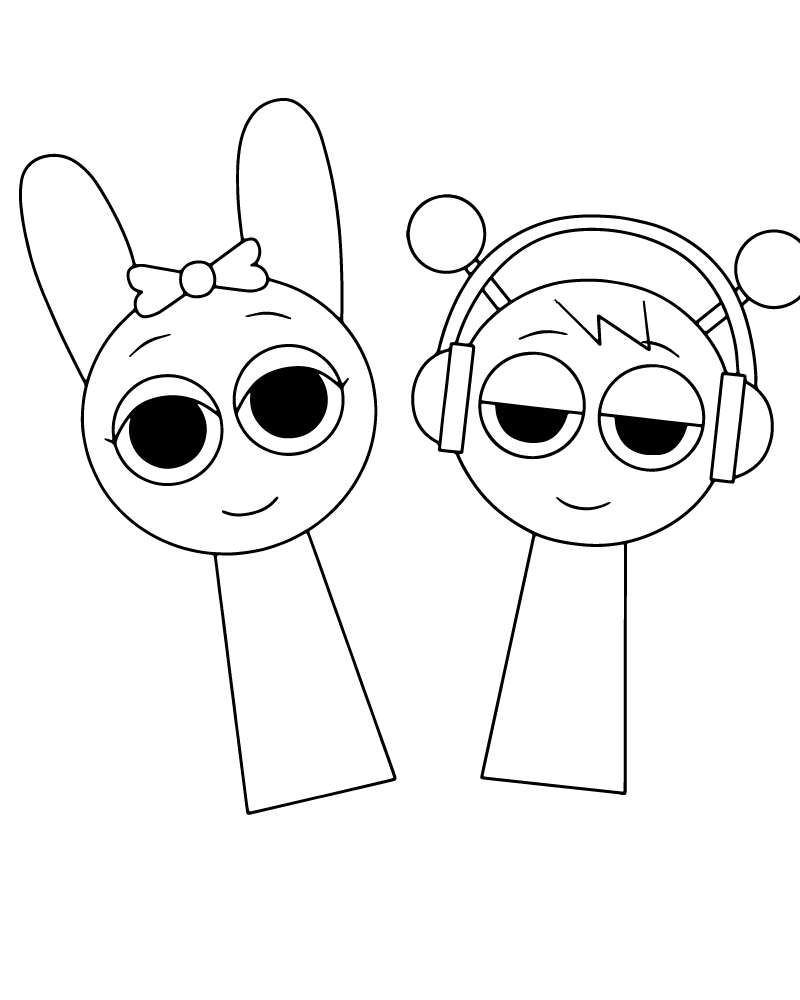 Free Printable Sprunki Coloring Page