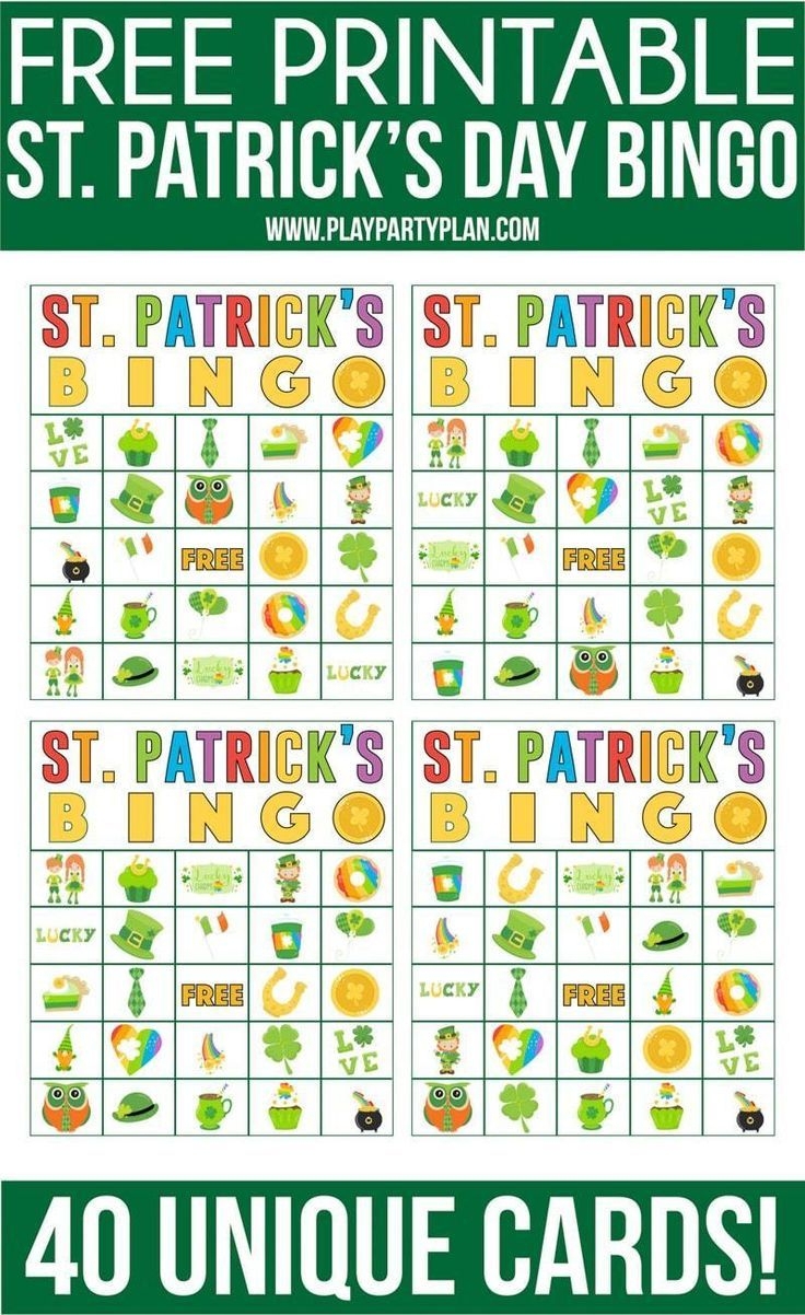 printable st patrick's day bingo cards