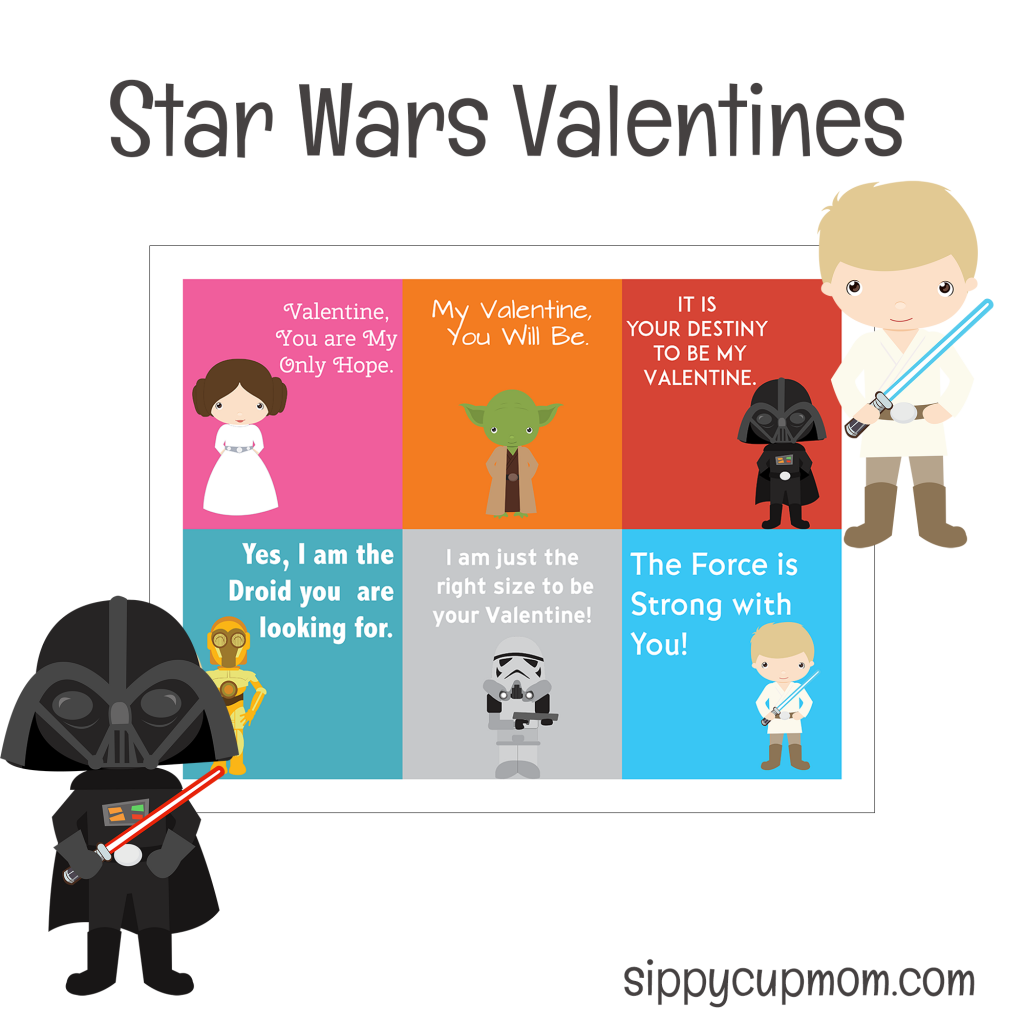 Free Printable Star Wars Valentine 39 s Day Cards Sippy Cup Mom