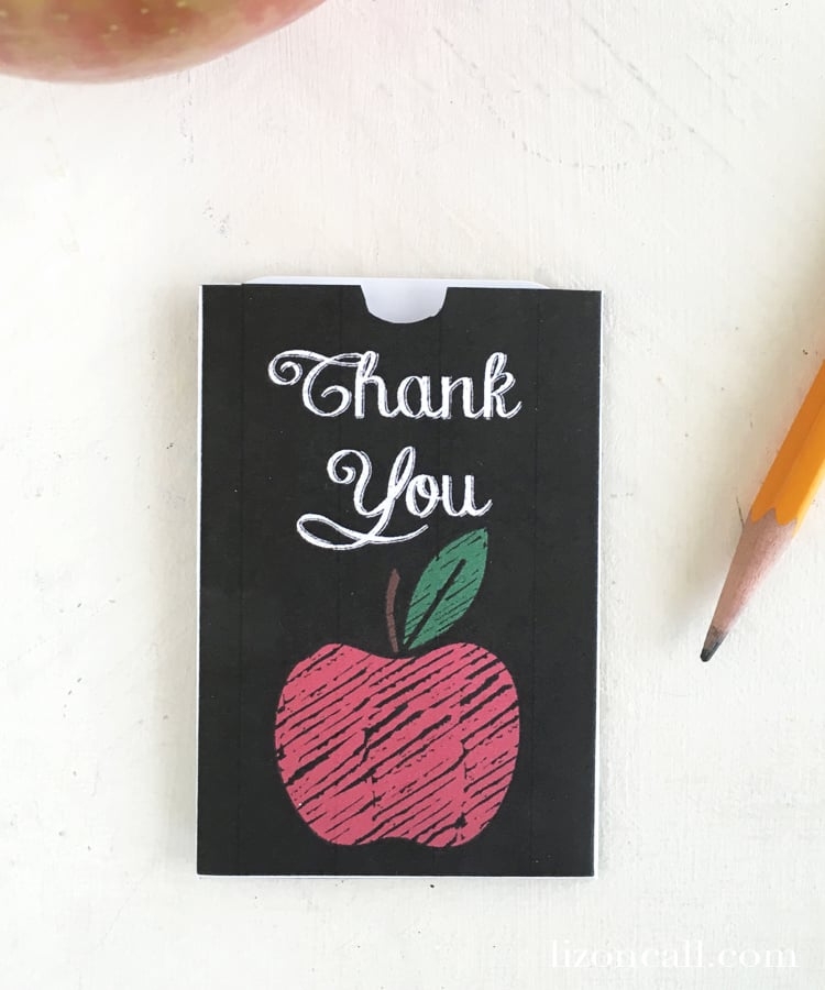 Free Printable Teacher Appreciation Gift Card Holder