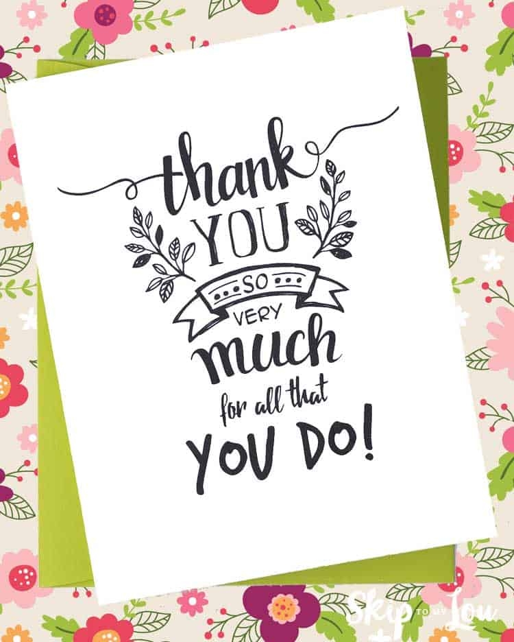 Free Printable Thank You Cards Pdf Free Templates Printable