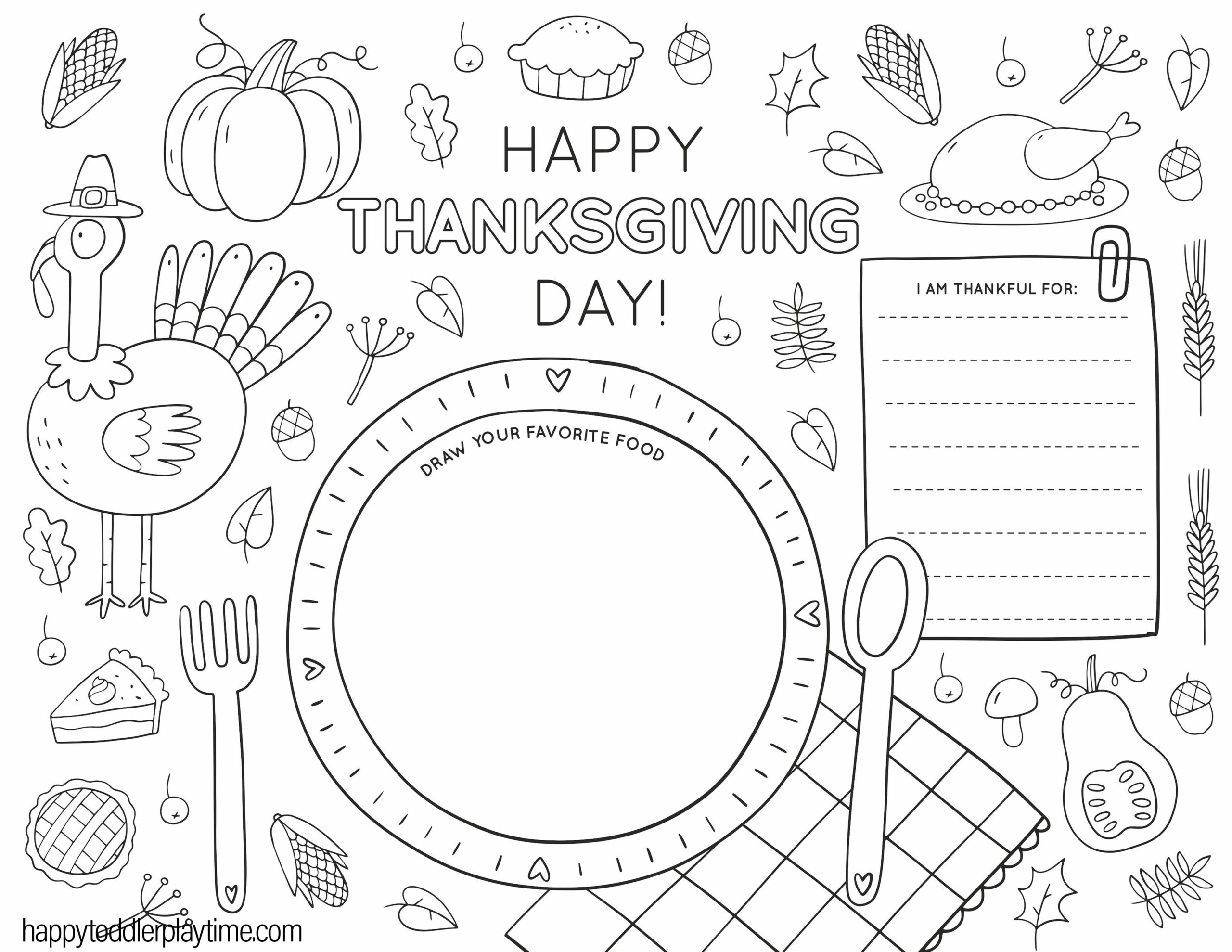 Free Printable Thanksgiving Coloring Pages For Kids Happy Toddler 