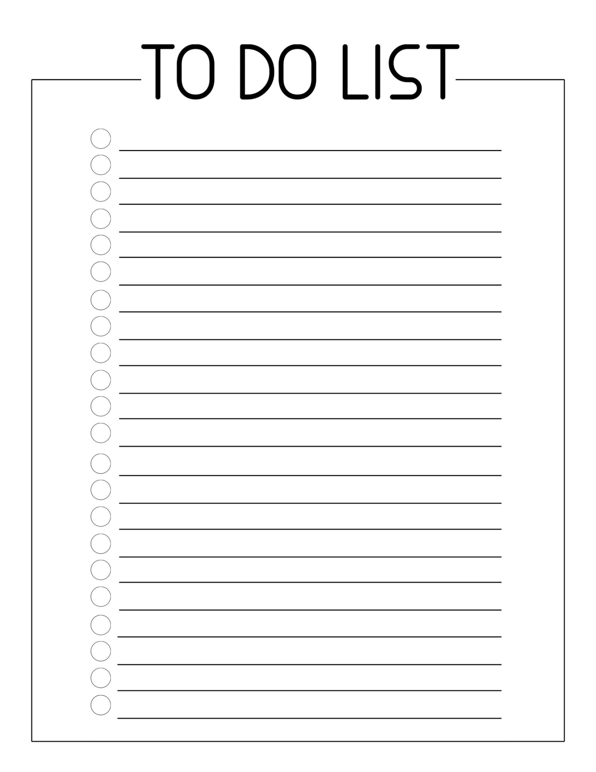 to do list template free printable