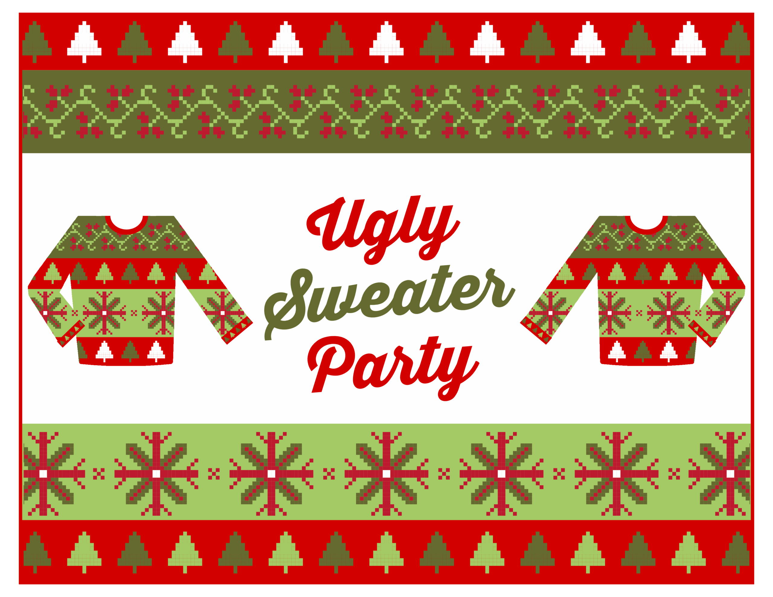 Free Printable Ugly Sweater Party Invitation Template Free Printable