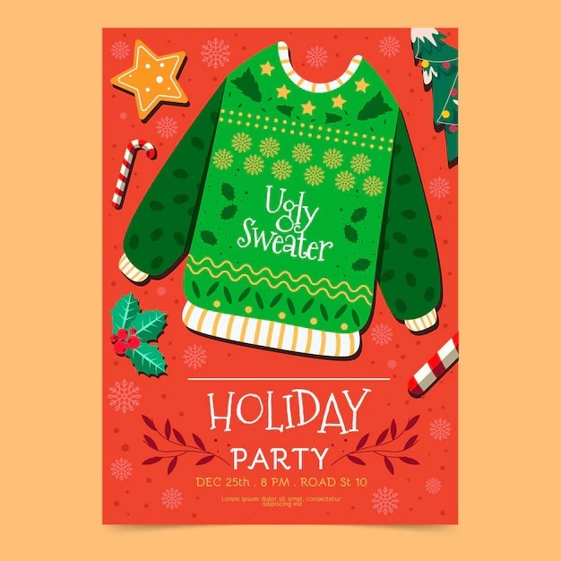 free printable ugly sweater party invitation template free