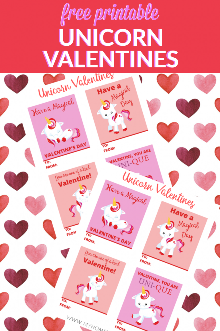 Free Printable Unicorn Valentine Cards