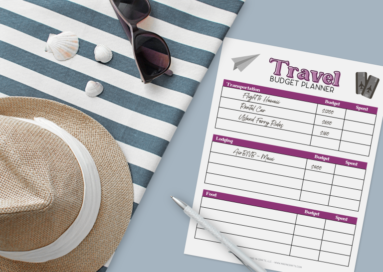 FREE PRINTABLE VACATION BUDGET WORKSHEET Printables Mad In Crafts