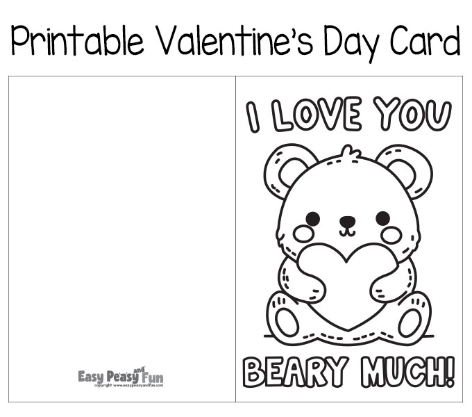 Free Printable Valentine 39 s Day Cards To Color Easy Peasy And Fun